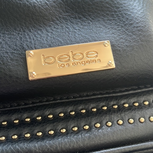 BEBE - Mini Faux Leather Backpack with gold studs - Picture 4 of 7